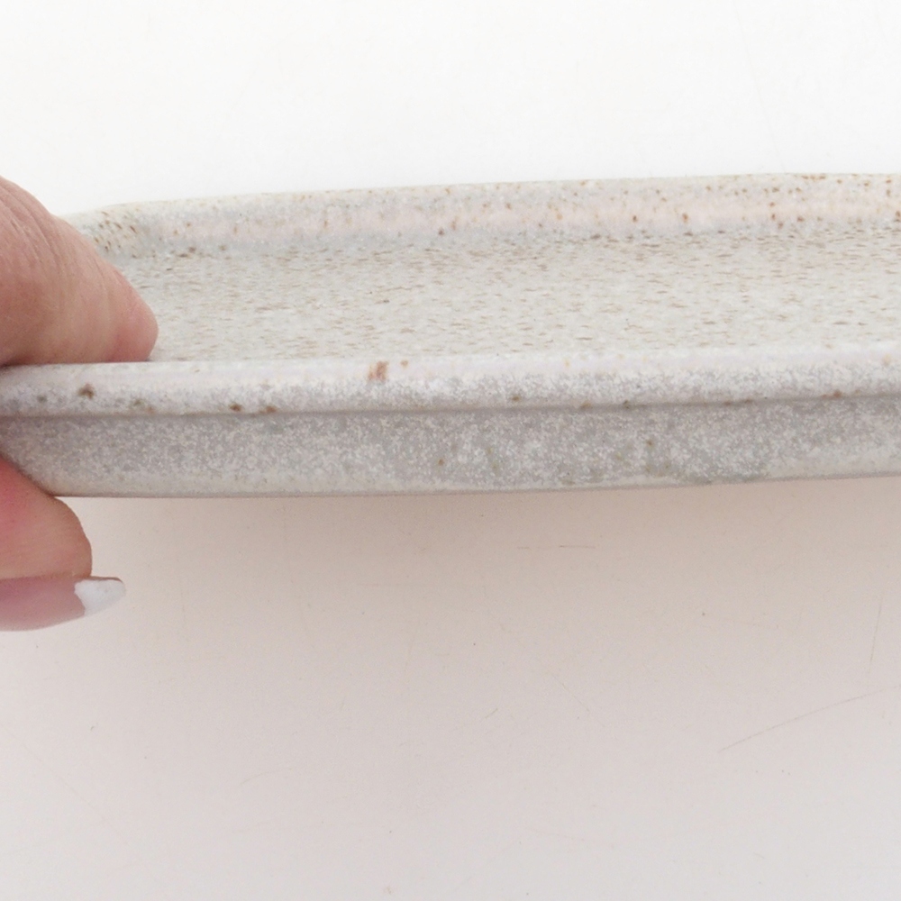 Miska ceramiczna H03 - 17 x 12,5 x 1 cm - beżowa