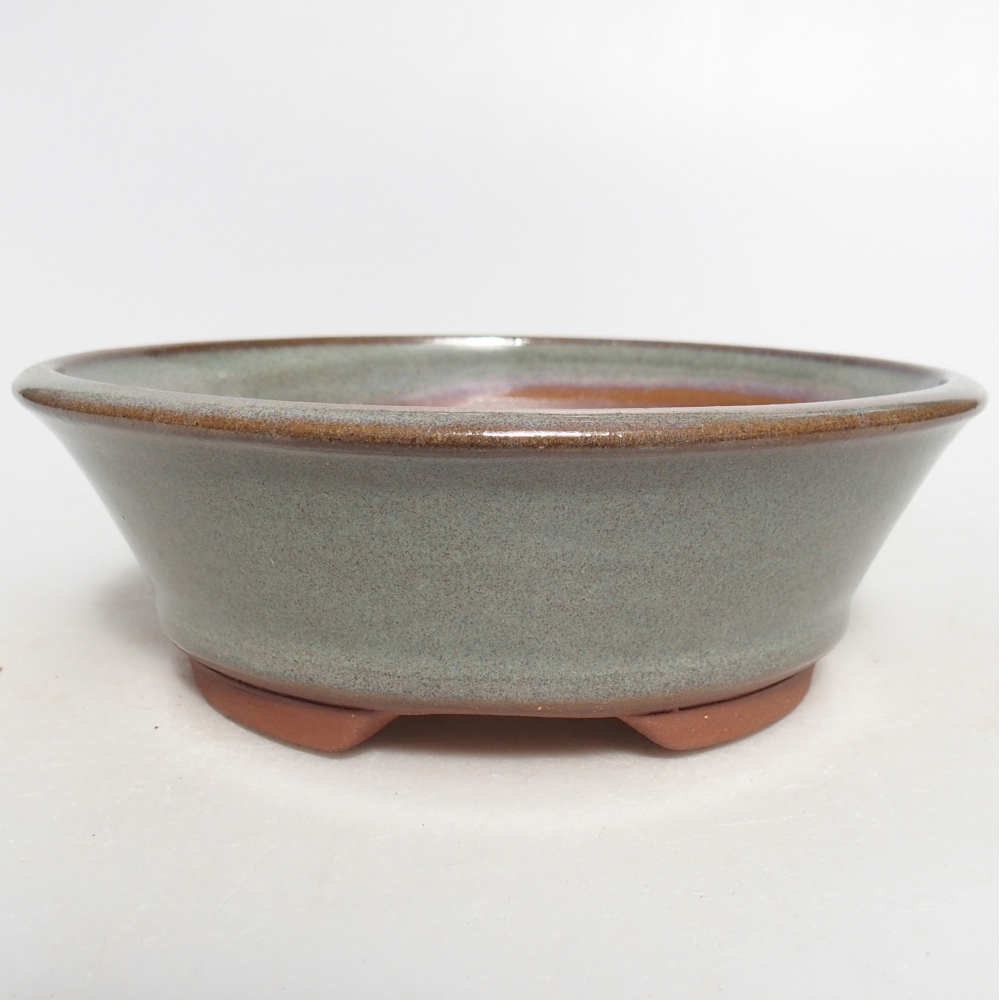 Ceramiczna miska do bonsai 15 x 15 x 5 cm, zielona