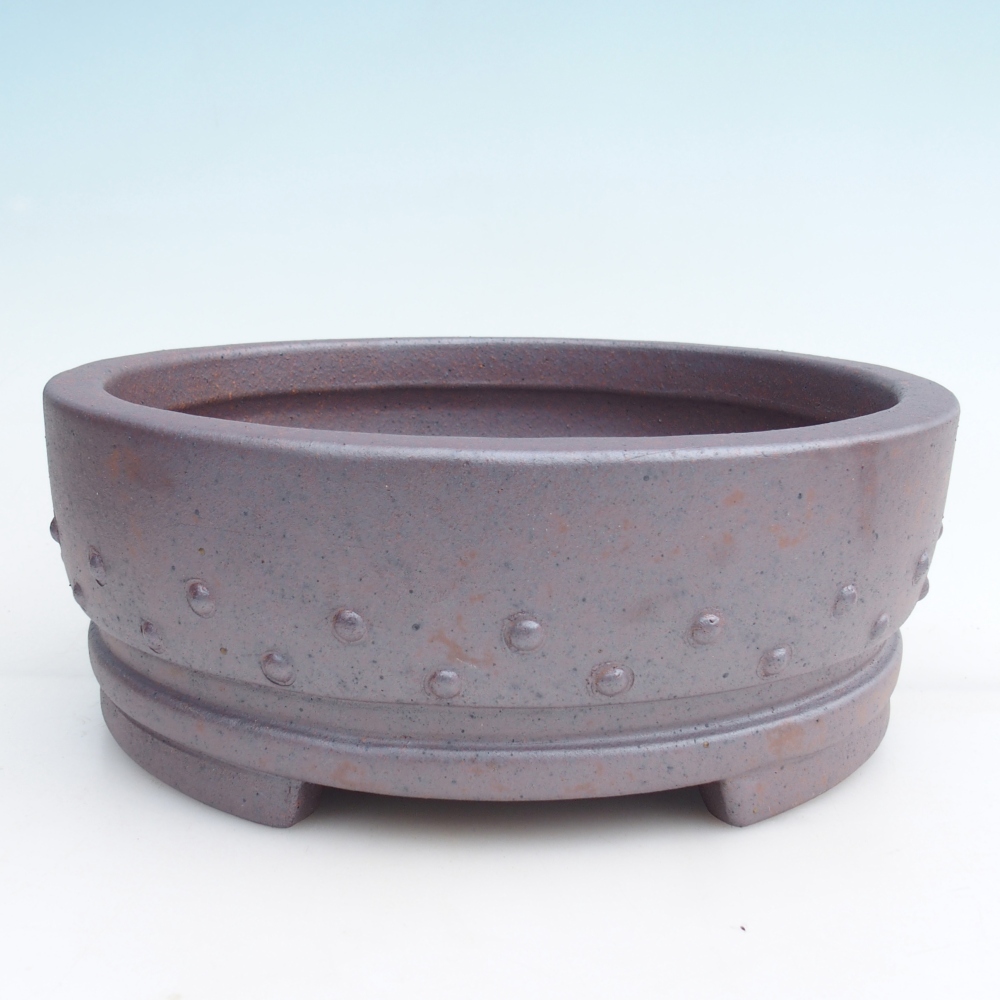 Ceramiczna miska do bonsai 25,5 x 25,5 x 9,5 cm, kolor metaliczny