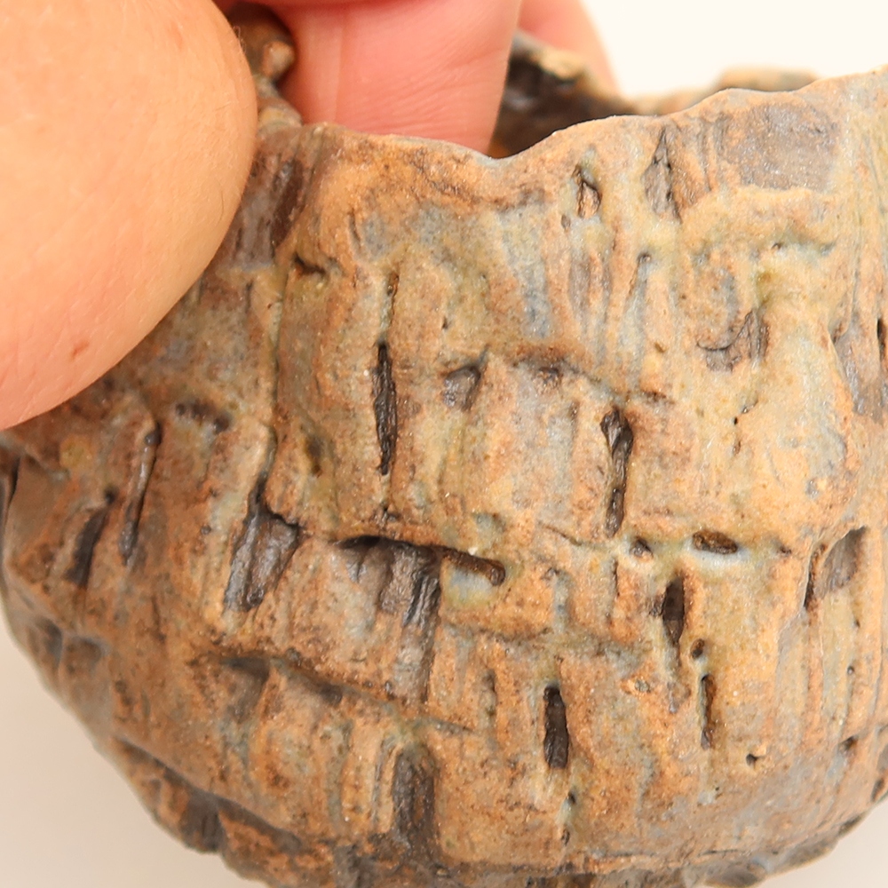 Ceramiczna skorupka  5,5 x 5 x 6 cm, kolor niebieski