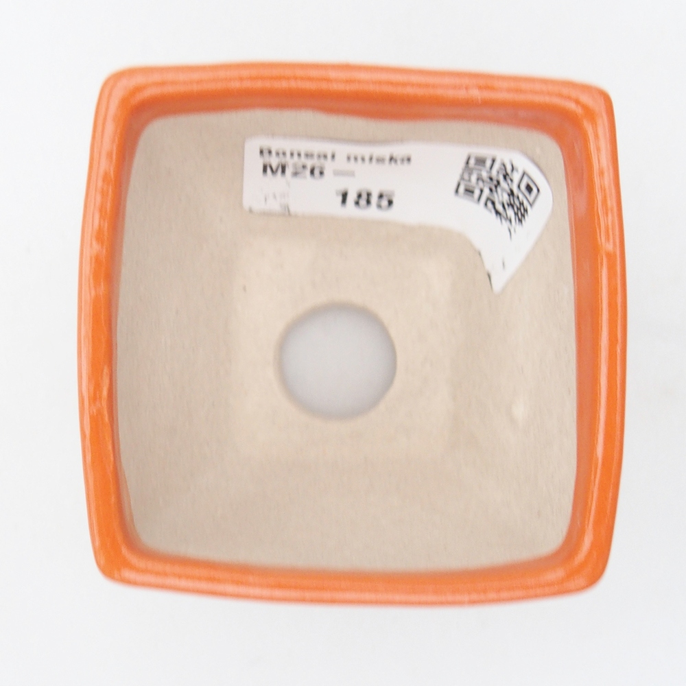 Mini miska do bonsai 5,5 x 5,5 x 4,5 cm, pomarańczowa