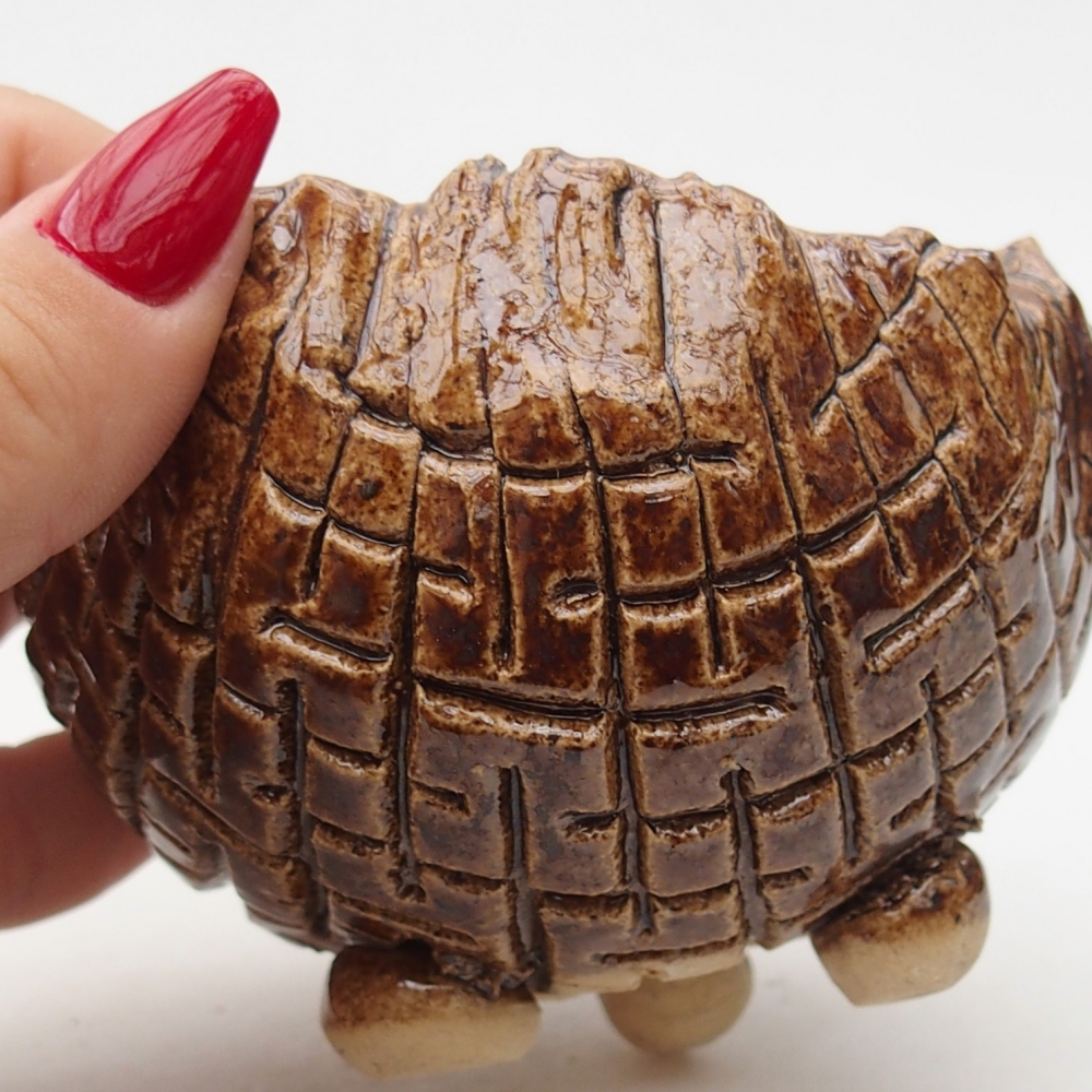 Muszla ceramiczna 9 x 8 x 6,5 cm, kolor brązowy