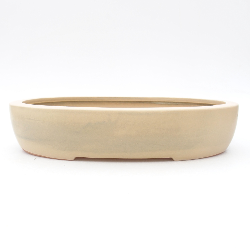 Ceramiczna miska bonsai 26,5 x 21 x 5,5 cm, kolor beżowy