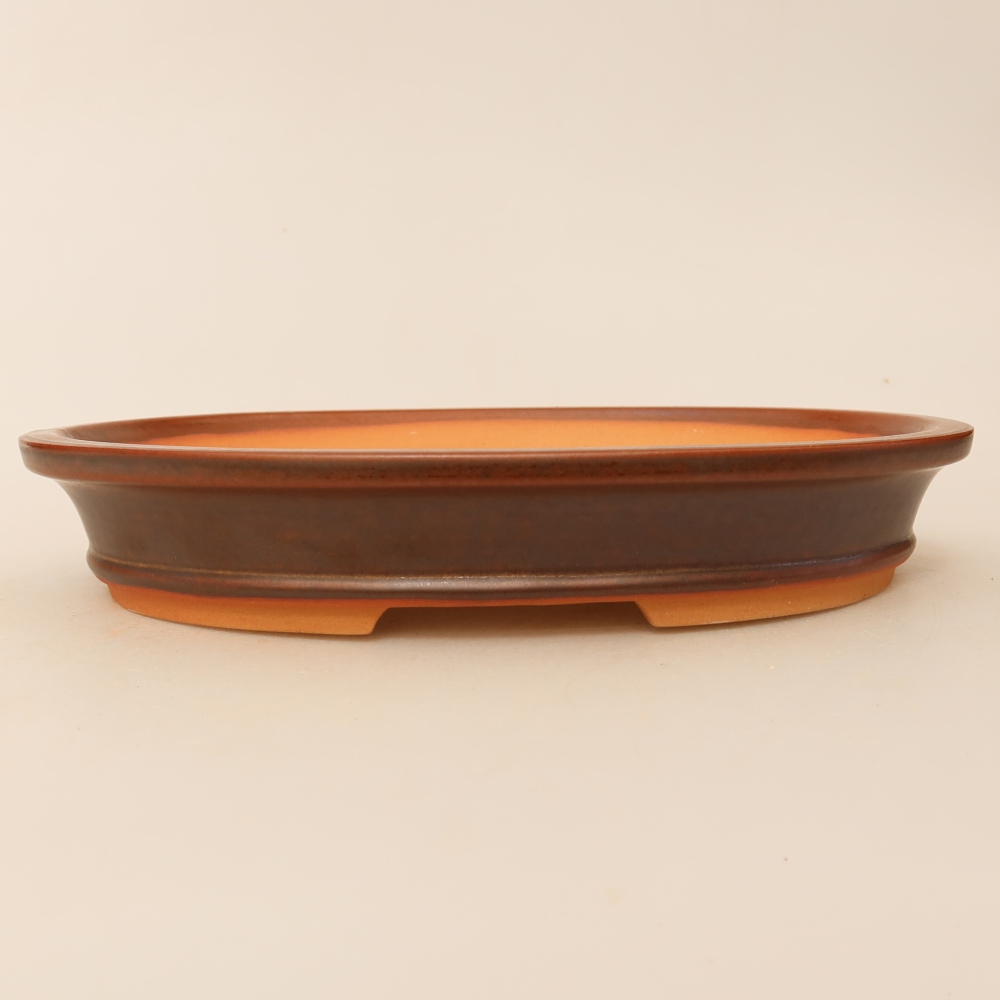 Miska ceramiczna  21 x 14,5 x 3,5 cm, kolor brązowy