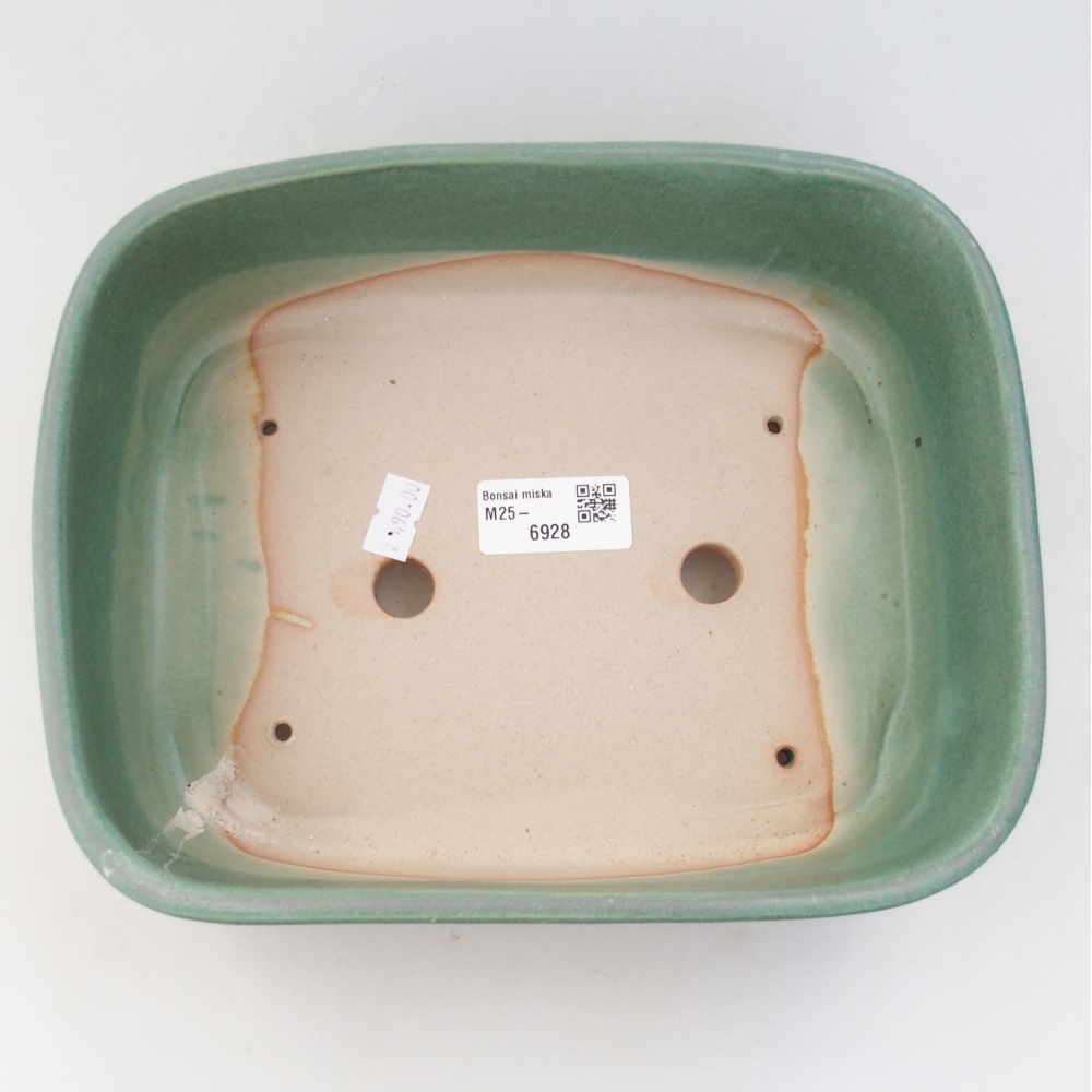Ceramiczna miska na bonsai 23 x 18 x 7,5 cm, zielona