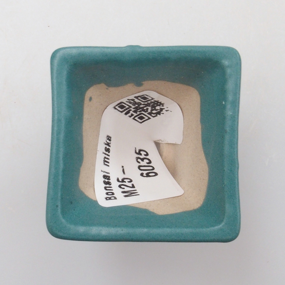 Ceramiczna miska bonsai 4 x 4 x 3,5 cm, kolor niebieski