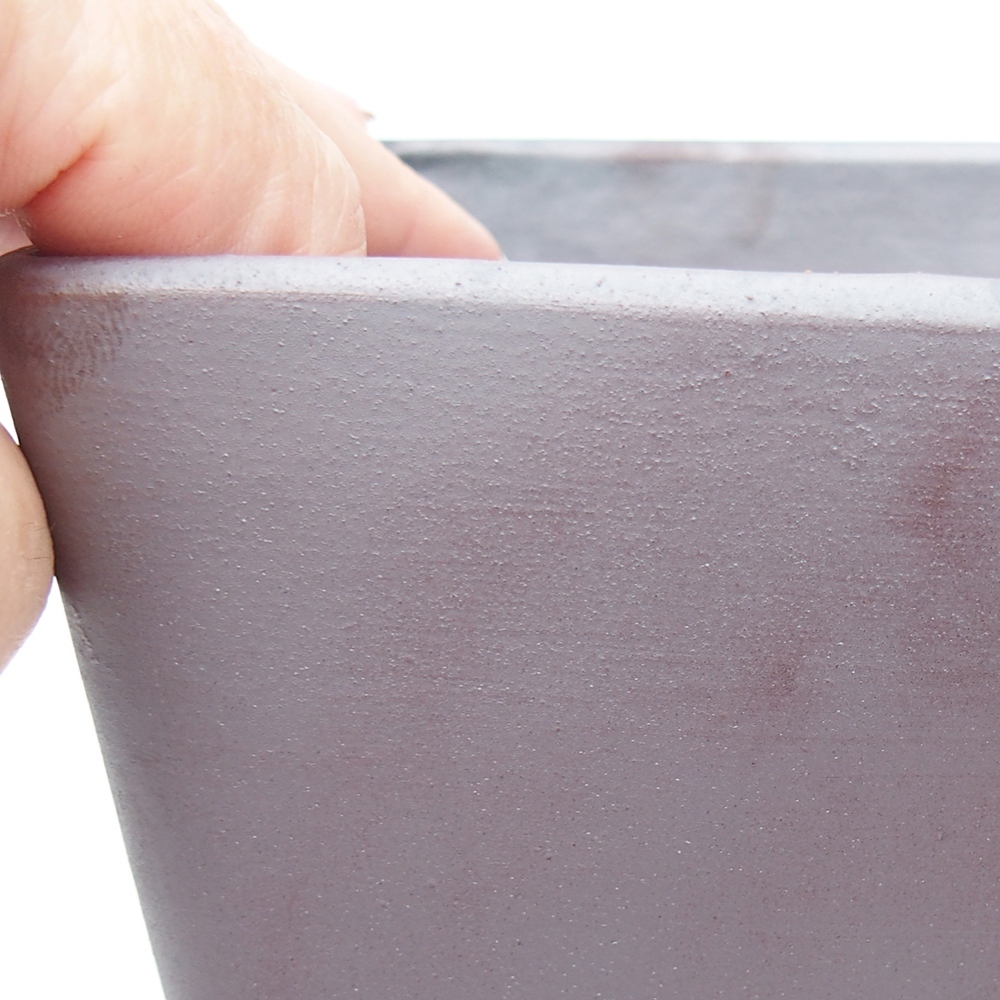 Ceramiczna miska bonsai 13 x 13 x 13 cm, kolor metaliczny