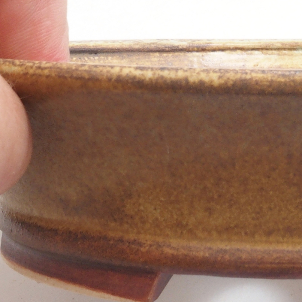 Ceramiczna miska do bonsai 13,,5 x 12 x 3,5 cm, kolor zielony