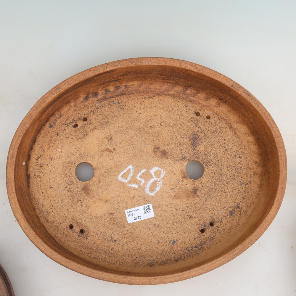 Ceramiczna miska do bonsai 38 x 30,5 x 7,5 cm, kolor brązowy