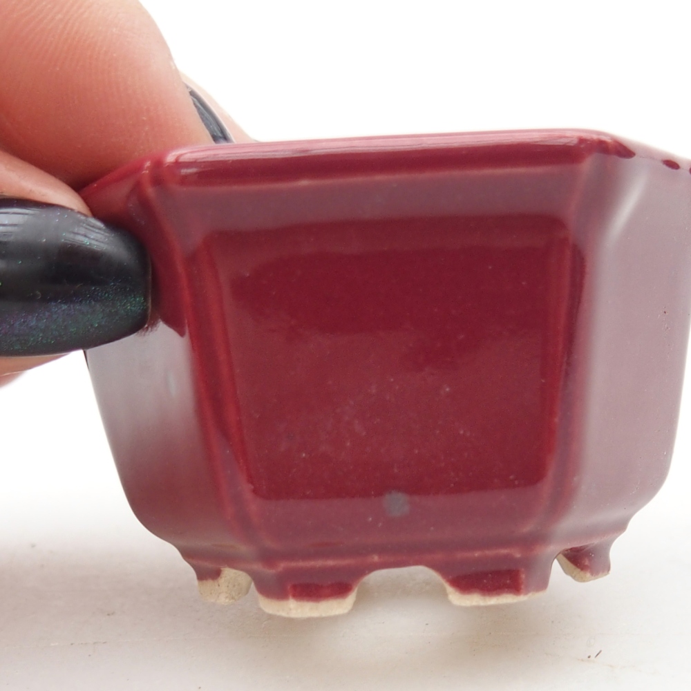 Mini miska do bonsai 5 x 4,5 x 3 cm, bordowa