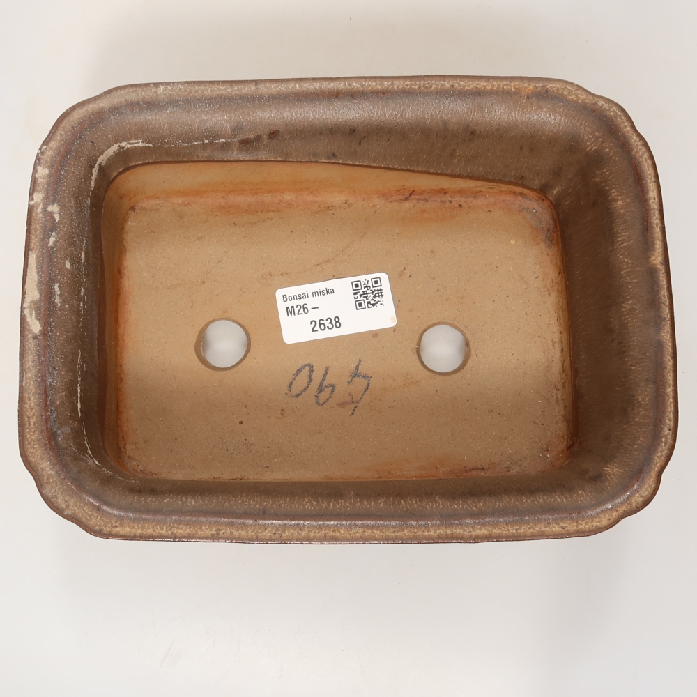 Miska ceramiczna  20 x 15,5 x 6 cm, kolor brązowy