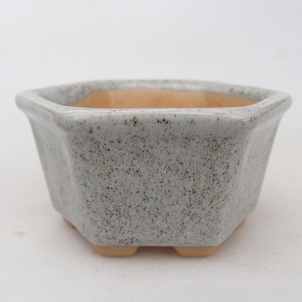 Ceramiczna miska na bonsai 7,5 x 7 x 4 cm, szara