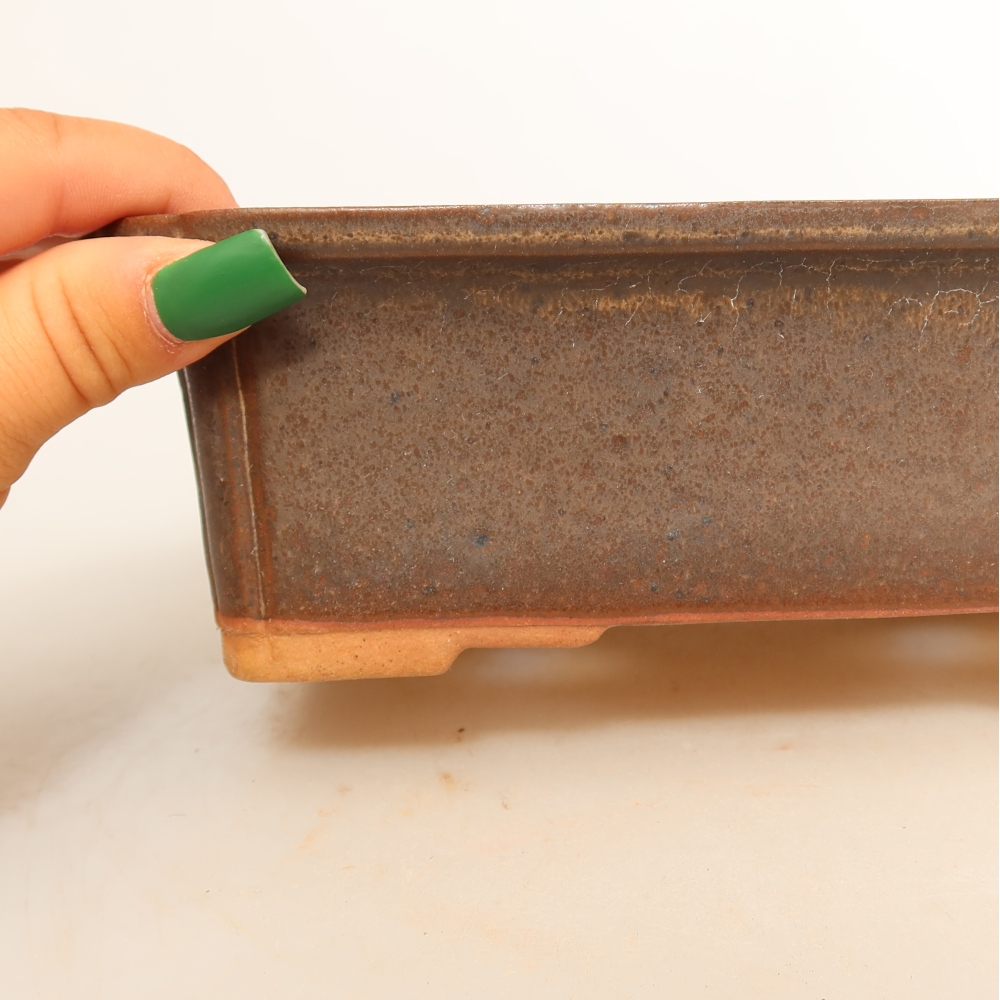Miska ceramiczna  20 x 15,5 x 5,5 cm, kolor brązowy