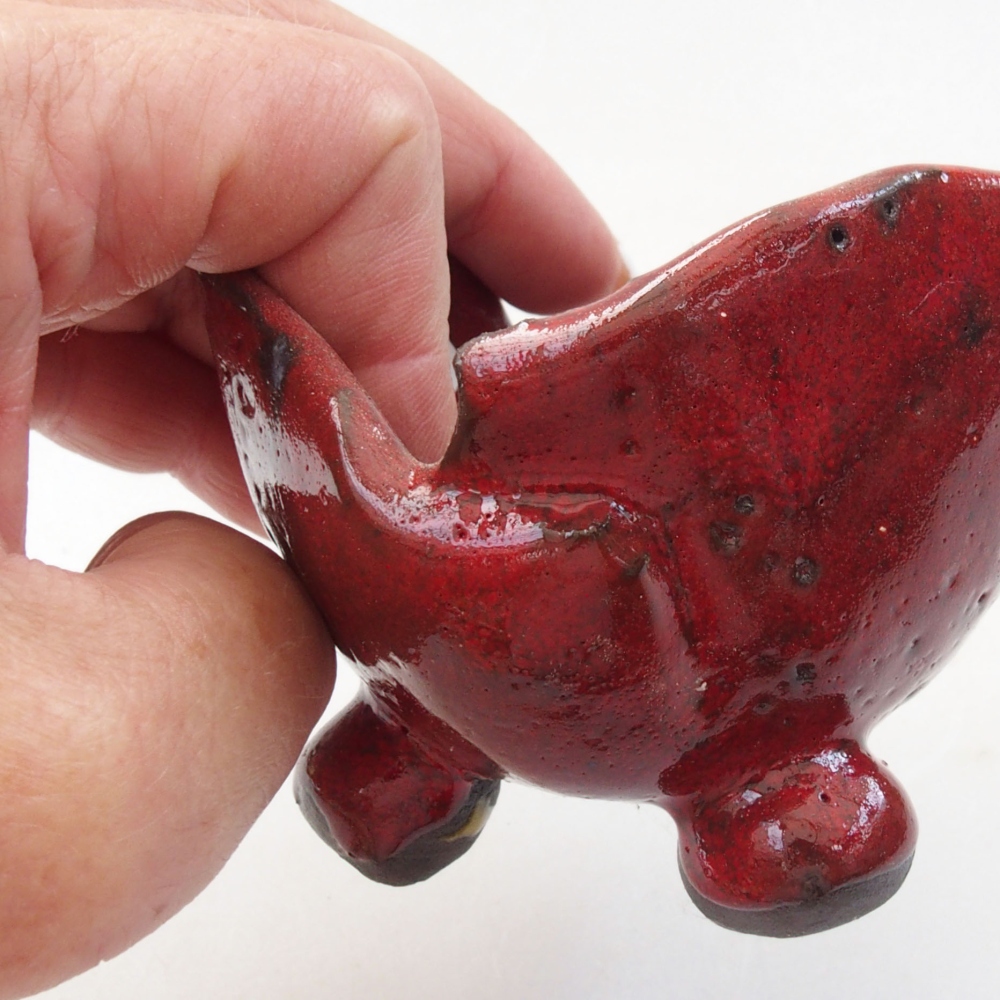 Muszla ceramiczna 8 x 7 x 6 cm, kolor czerwony