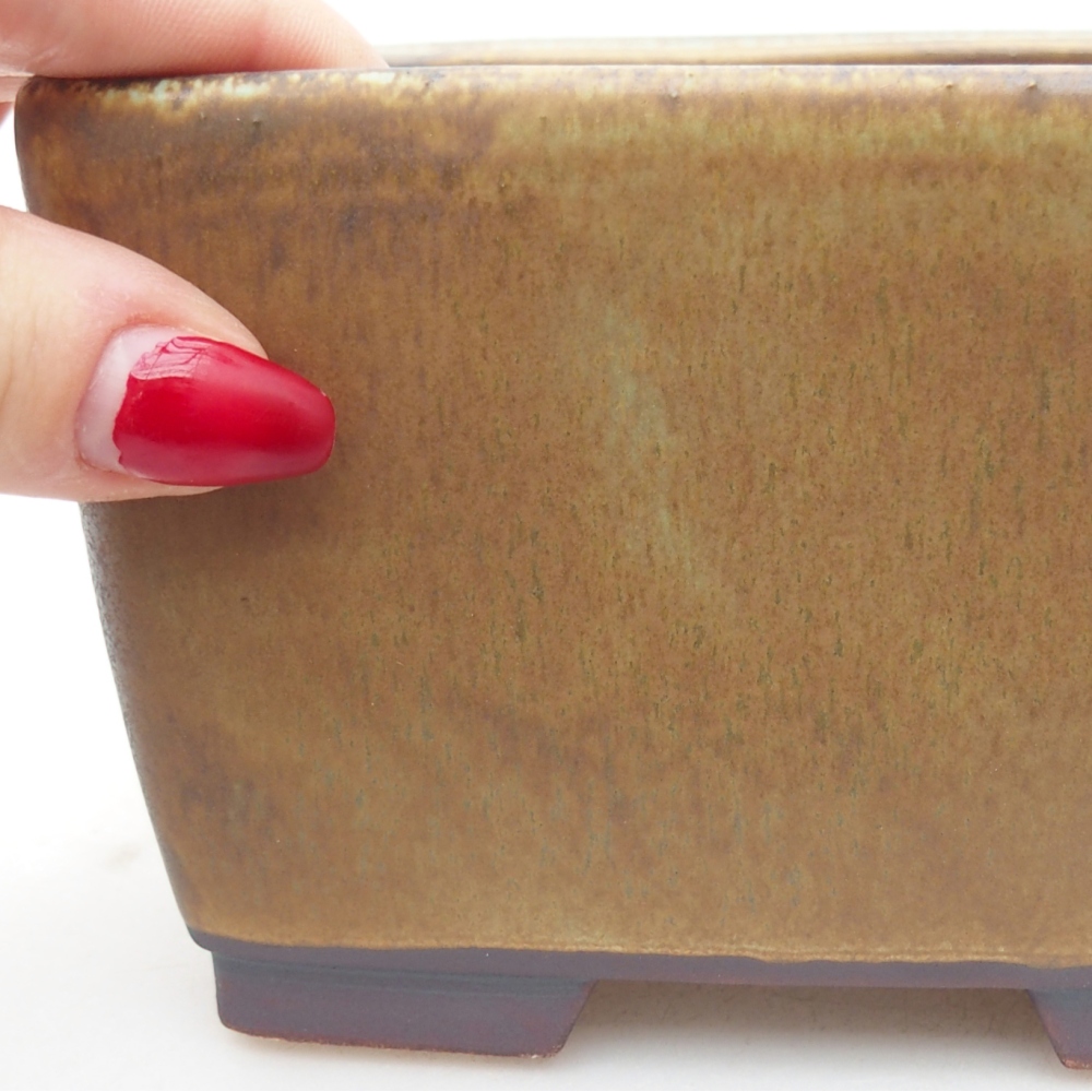 Ceramiczna miska do bonsai 12,5 x 12,5 x 8 cm, zielona