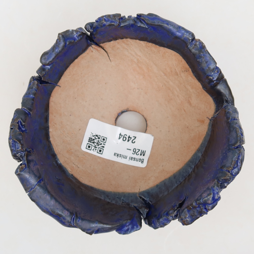 Ceramiczna muszla 11 x 11 x 7,5 cm, kolor niebieski