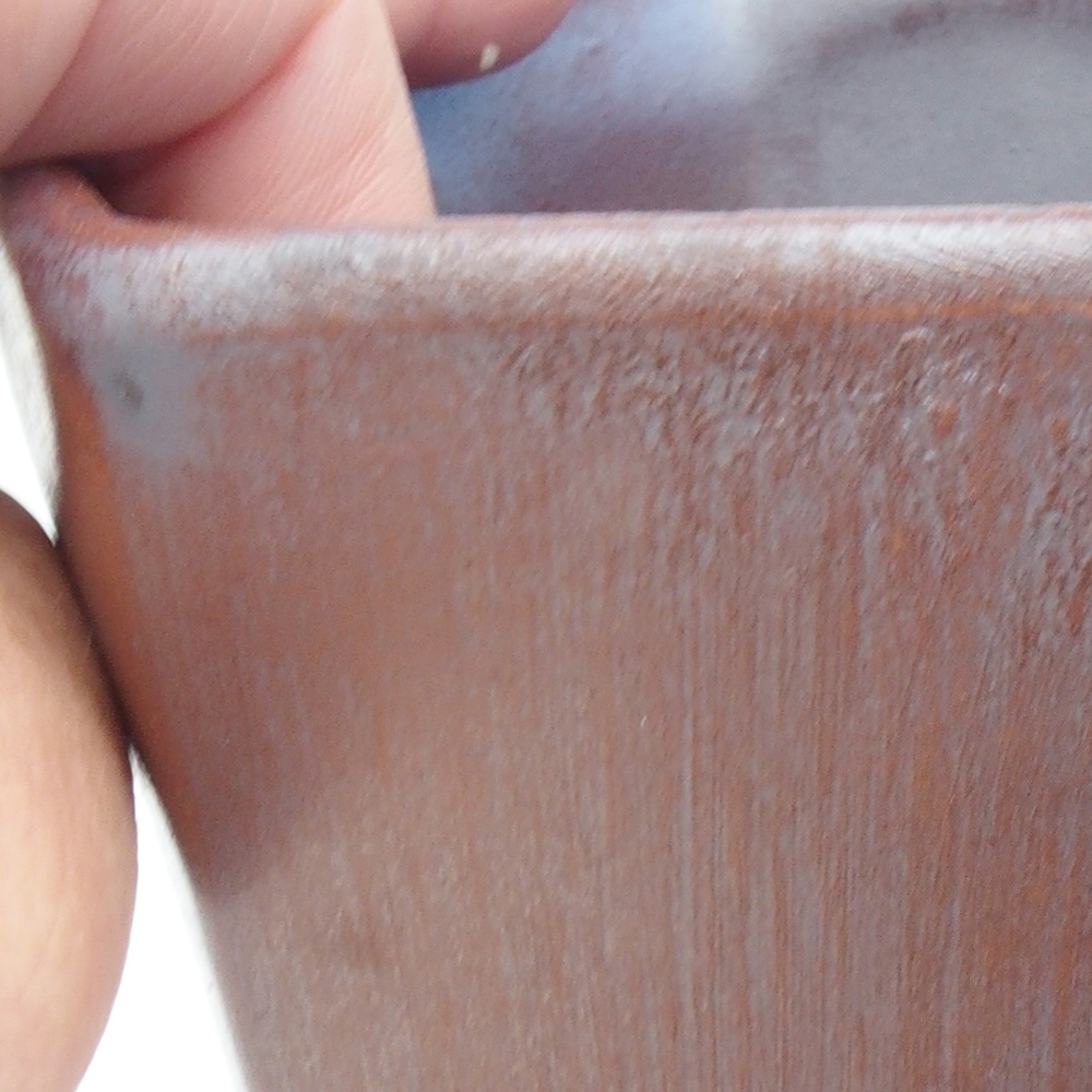 Ceramiczna miska bonsai 12,5 x 11,5 x 16,5 cm, kolor metaliczny
