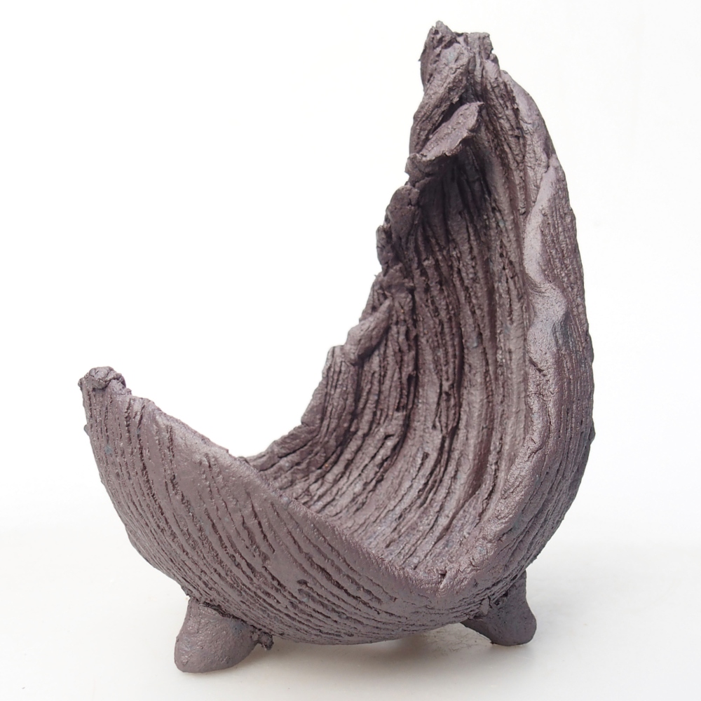 Muszla ceramiczna 8,5 x 7,5 x 11,5 cm, kolor metaliczny