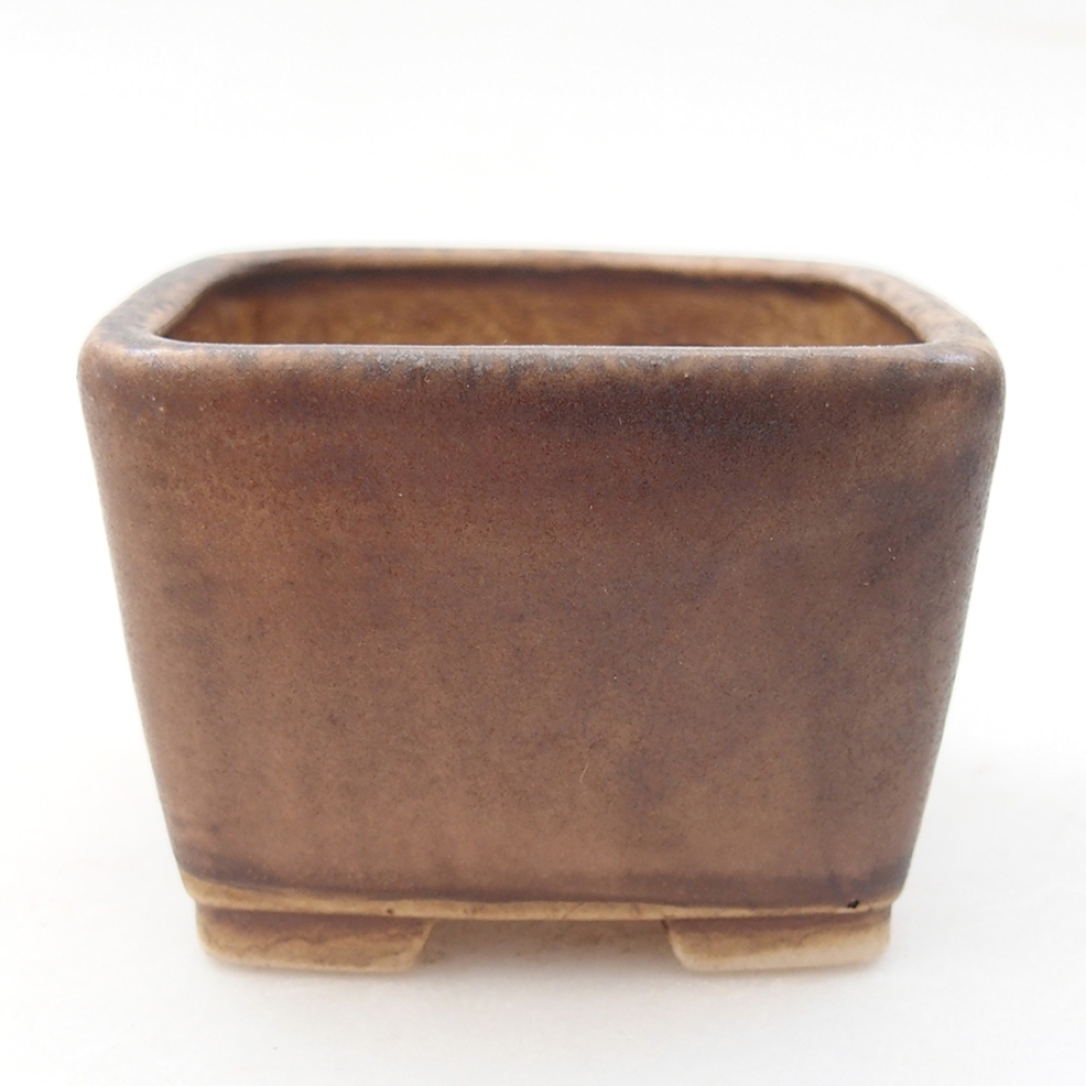 Ceramiczna miska bonsai 6 x 6 x 4,5 cm, kolor różowy