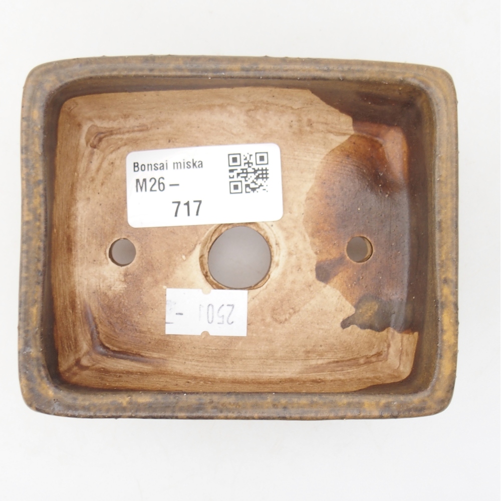 Ceramiczna miska do bonsai 10 x 8 x 4 cm, brązowa