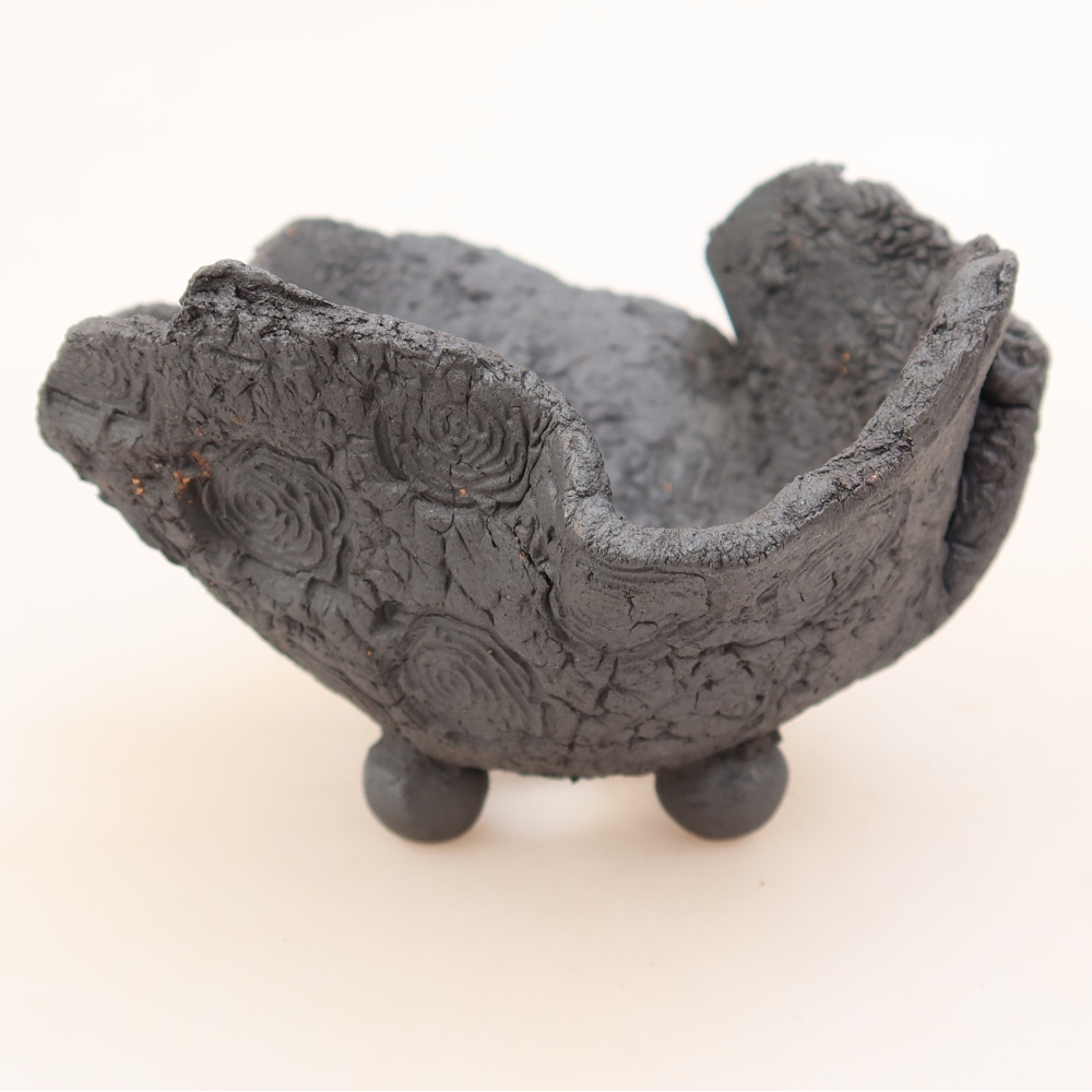 Ceramiczna skorupa  11,5 x 10,5 x 7 cm, kolor metaliczny