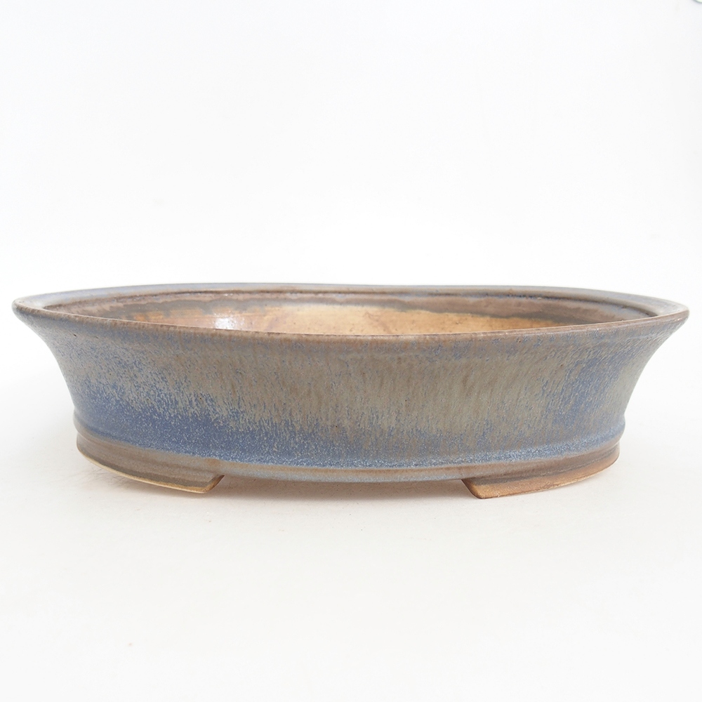 Ceramiczna miska bonsai 28 x 25 x 6,5 cm, kolor niebieski