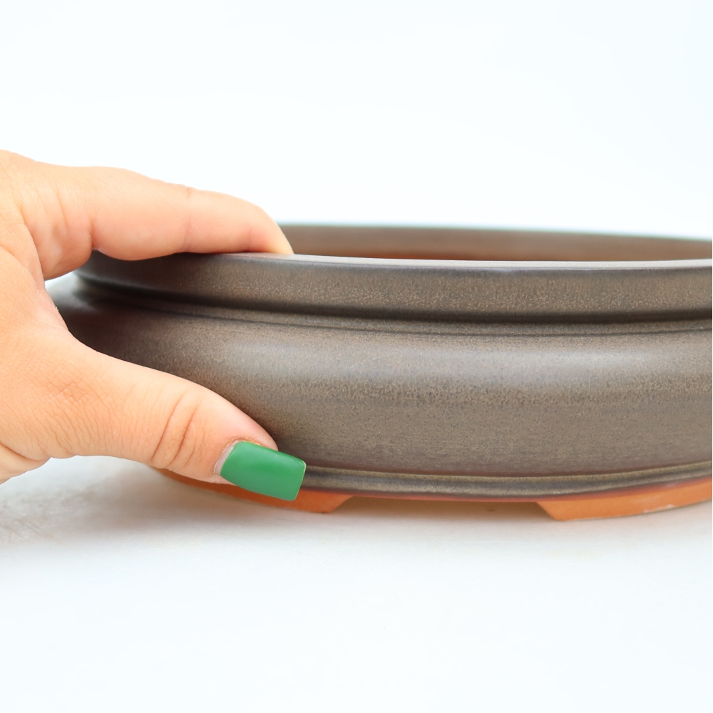 Miska ceramiczna  23 x 23 x 7 cm, kolor brązowy