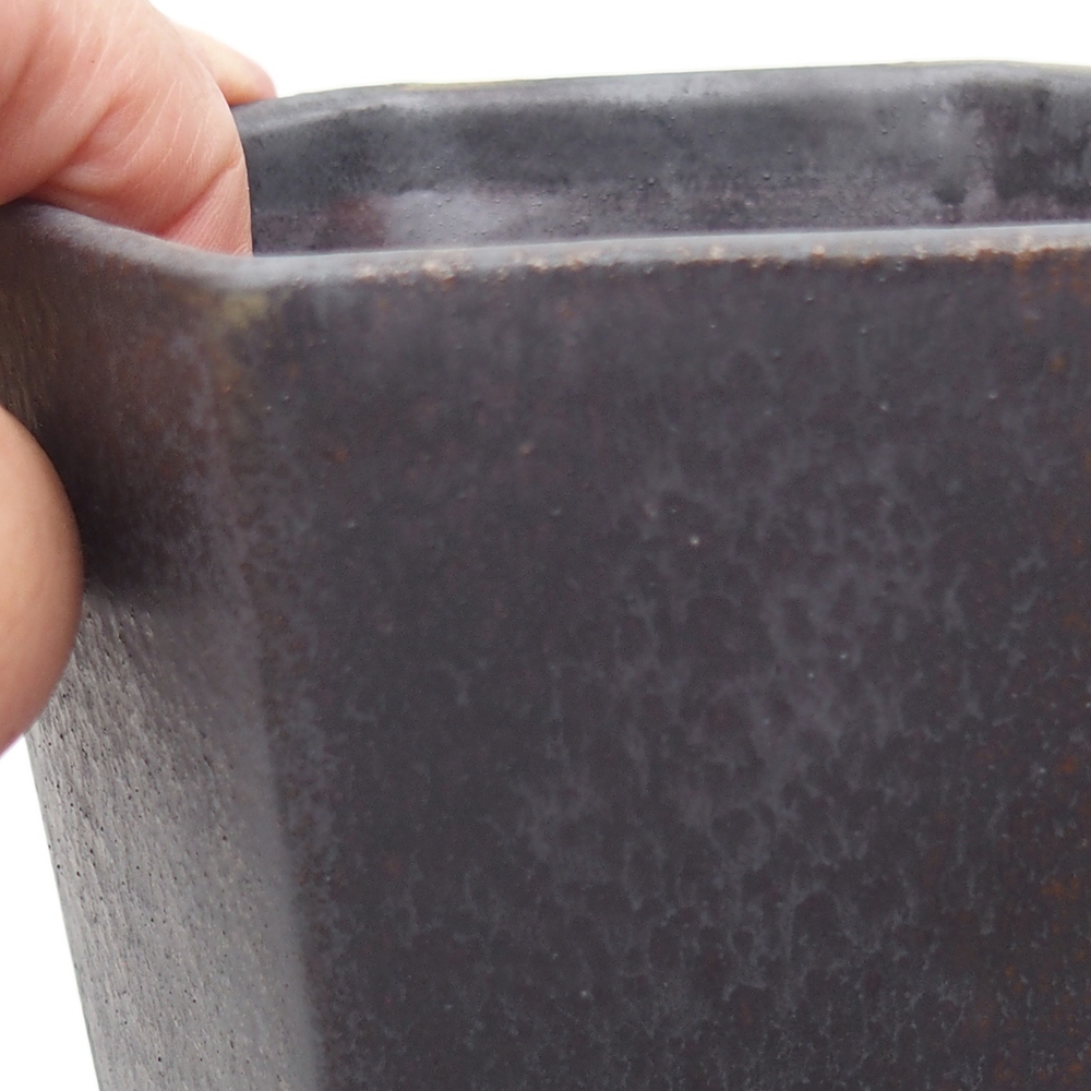 Ceramiczna miska na bonsai 13 x 11,5 x 17 cm, zielono-szara