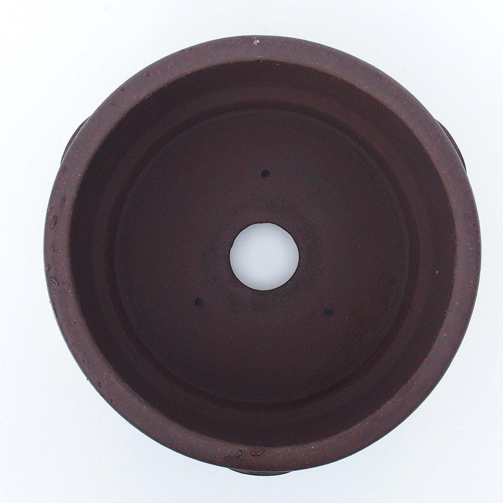 Miska 25 x 25 x 11,5 cm brązowo-czerwona
