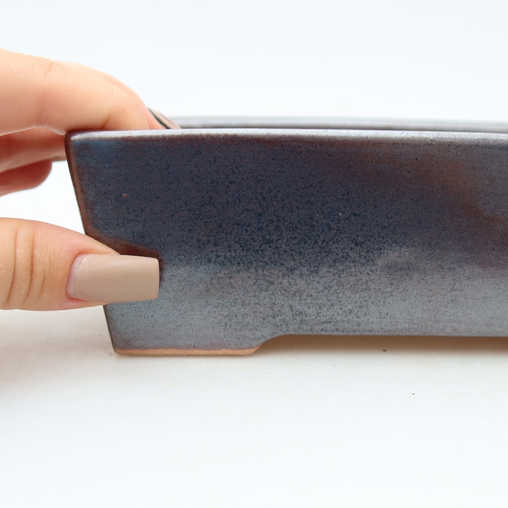 Ceramiczna miska do bonsai 16 x 11,5 x 5,5 cm, kolor brązowy