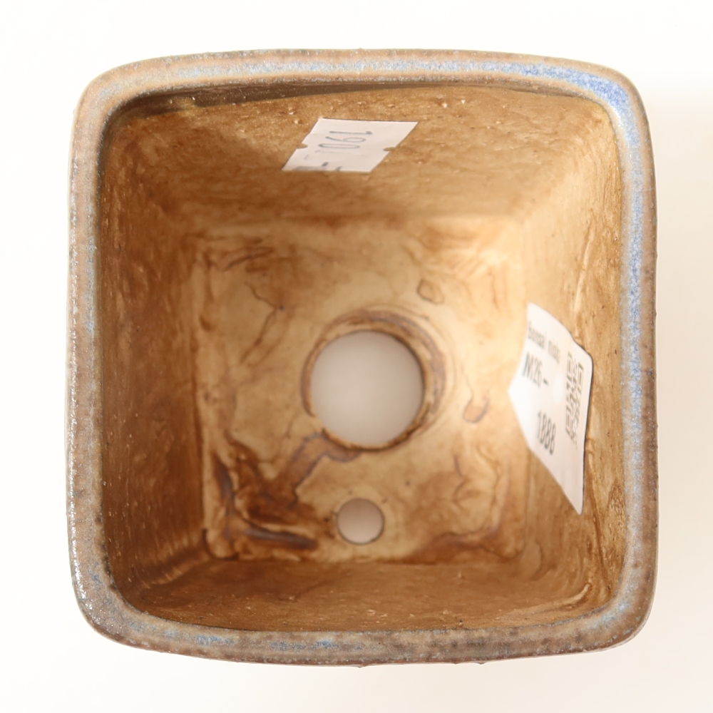 Ceramiczna miseczka do bonsai 6,5 x 6,5 x 7 cm, kolor niebieski