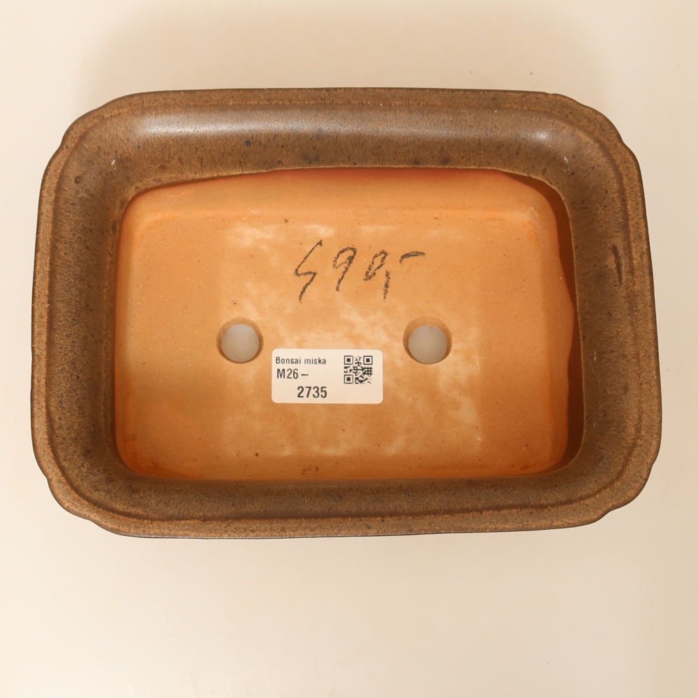 Miska ceramiczna  20 x 15,5 x 5,5 cm, kolor brązowy