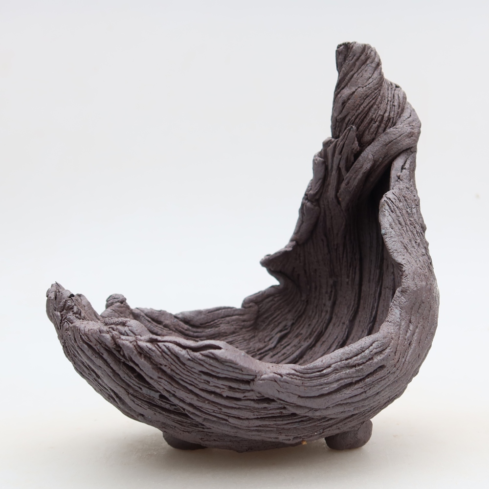 Ceramiczna skorupa  13,5 x 11 x 15 cm, kolor brązowy