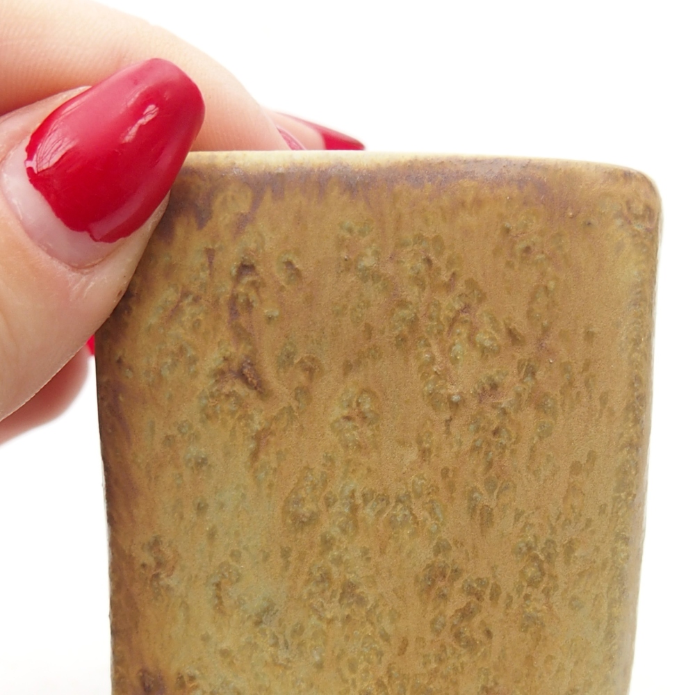 Ceramiczna miska do bonsai 5 x 5 x 6,5 cm, zielona