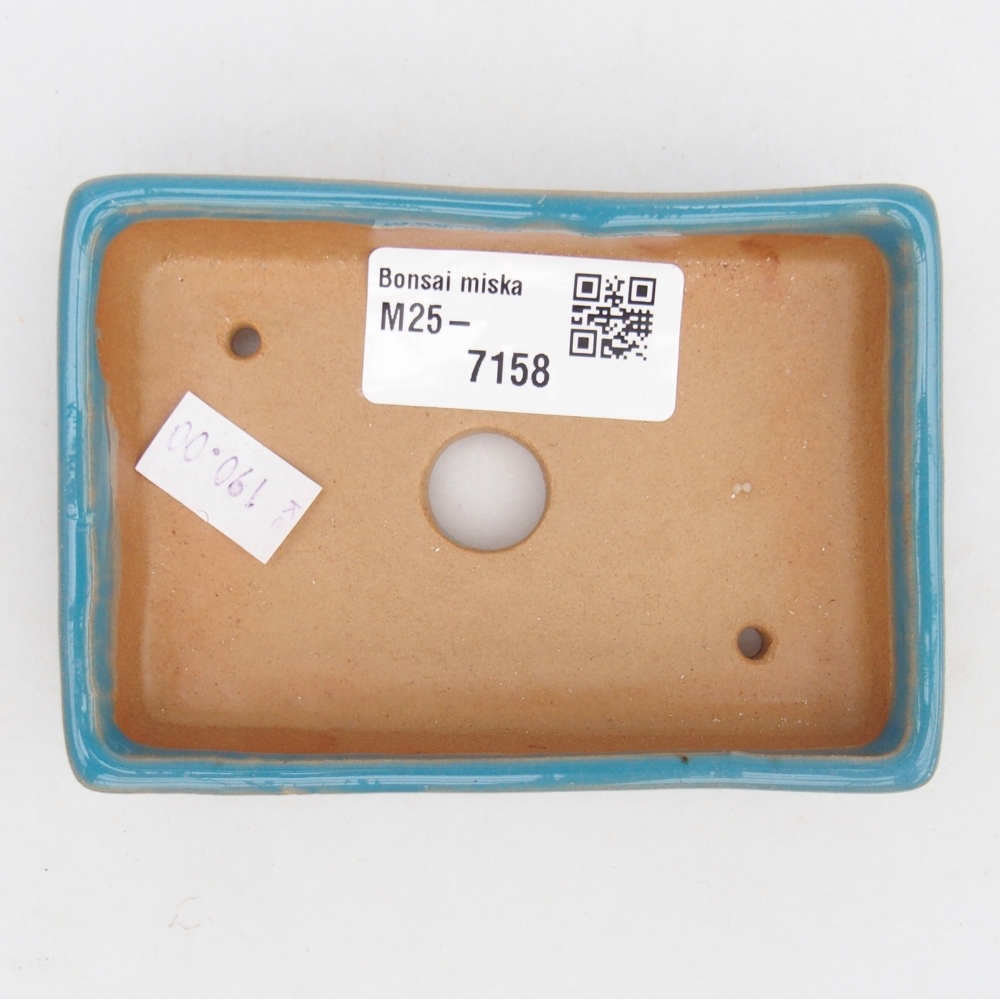 Ceramiczna miska do bonsai 10,5 x 7 x 2 cm, kolor niebieski