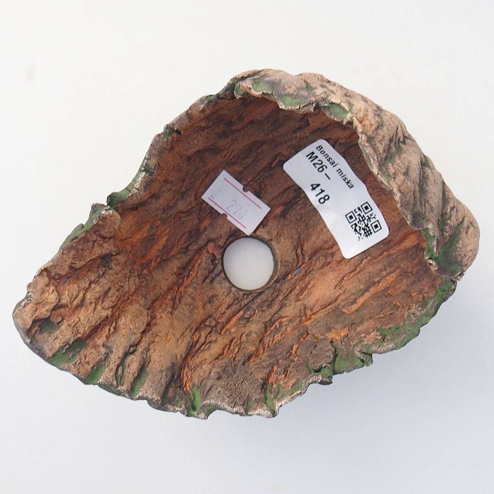 Ceramiczna skorupa 12 x 9,5 x 11 cm, kolor zielony