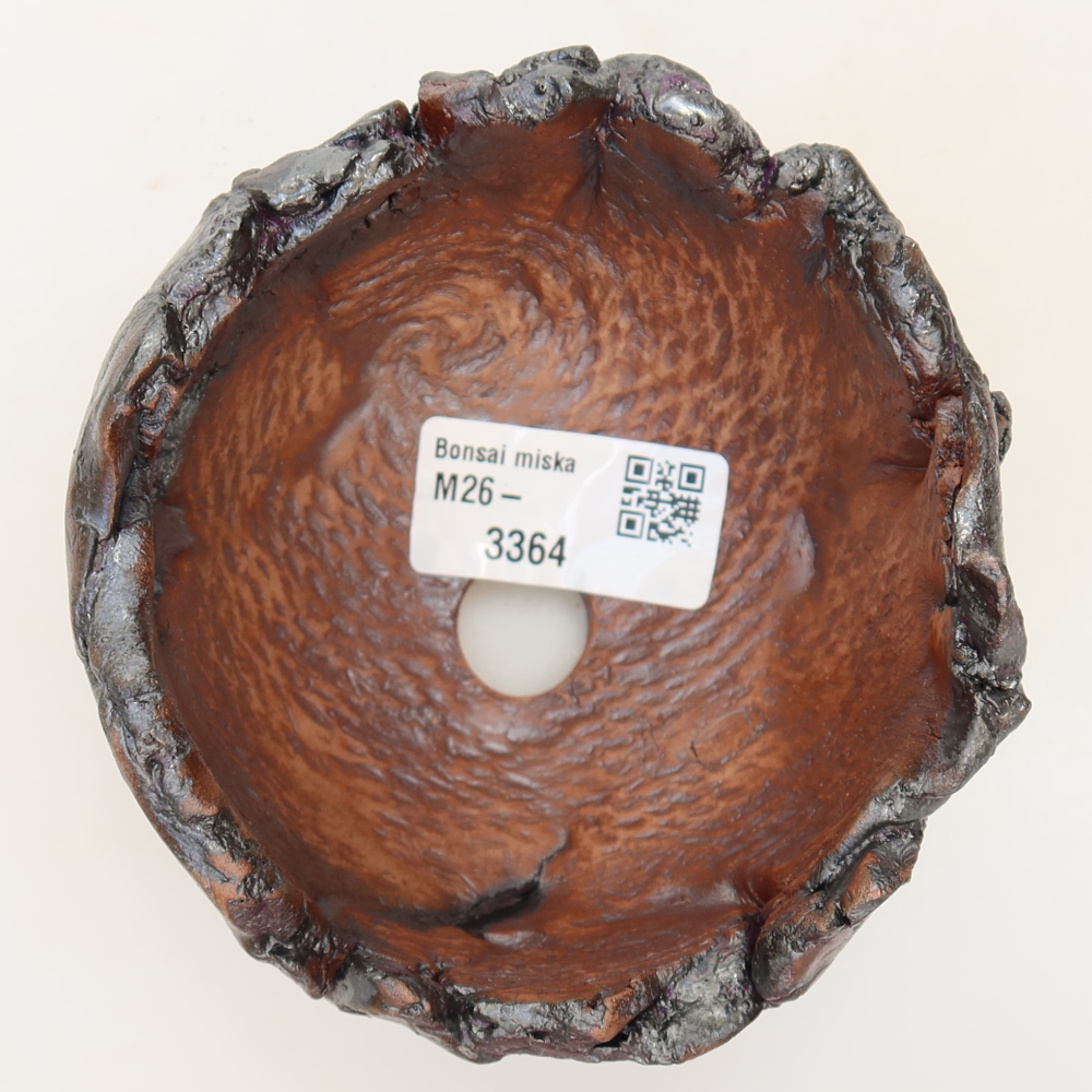 Ceramiczna skorupa 11 x 9,5 x 8 cm, kolor brązowy