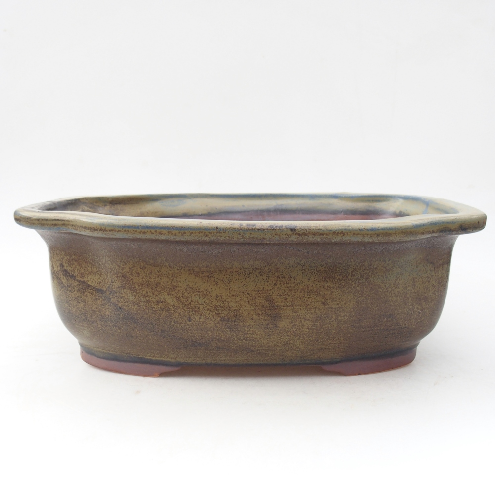 Ceramiczna miska bonsai 30 x 25 x 10 cm, kolor niebieski