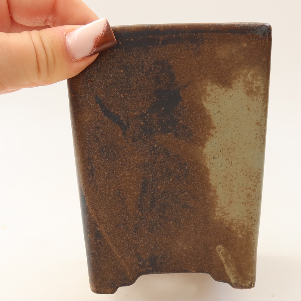 Ceramiczna miska do bonsai 9 x 9 x 11,5 cm, kolor brązowy