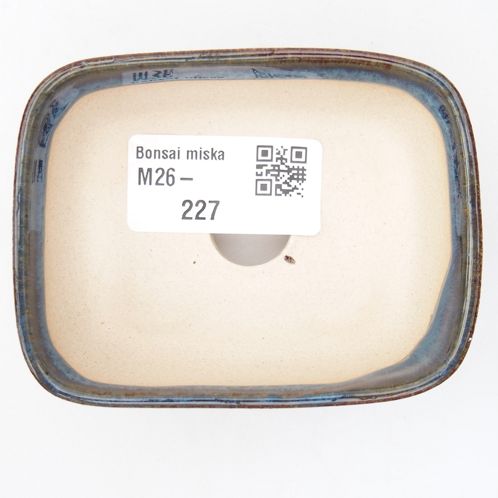 Mini miska do bonsai 8 x 6,5 x 3 cm, kolor niebieski