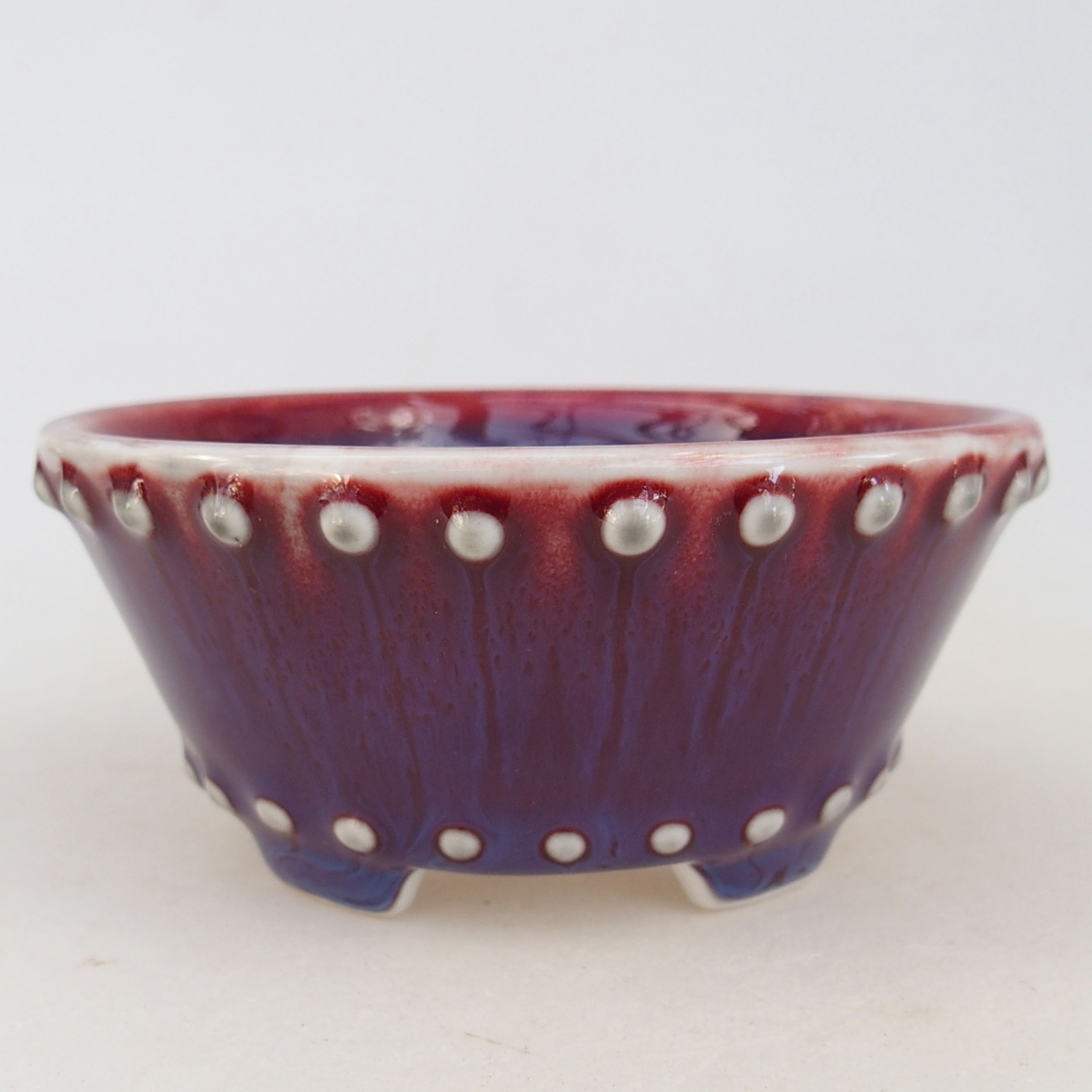 Ceramiczna miska do bonsai 10,5 x 10,5 x 5 cm, kolor fioletowy