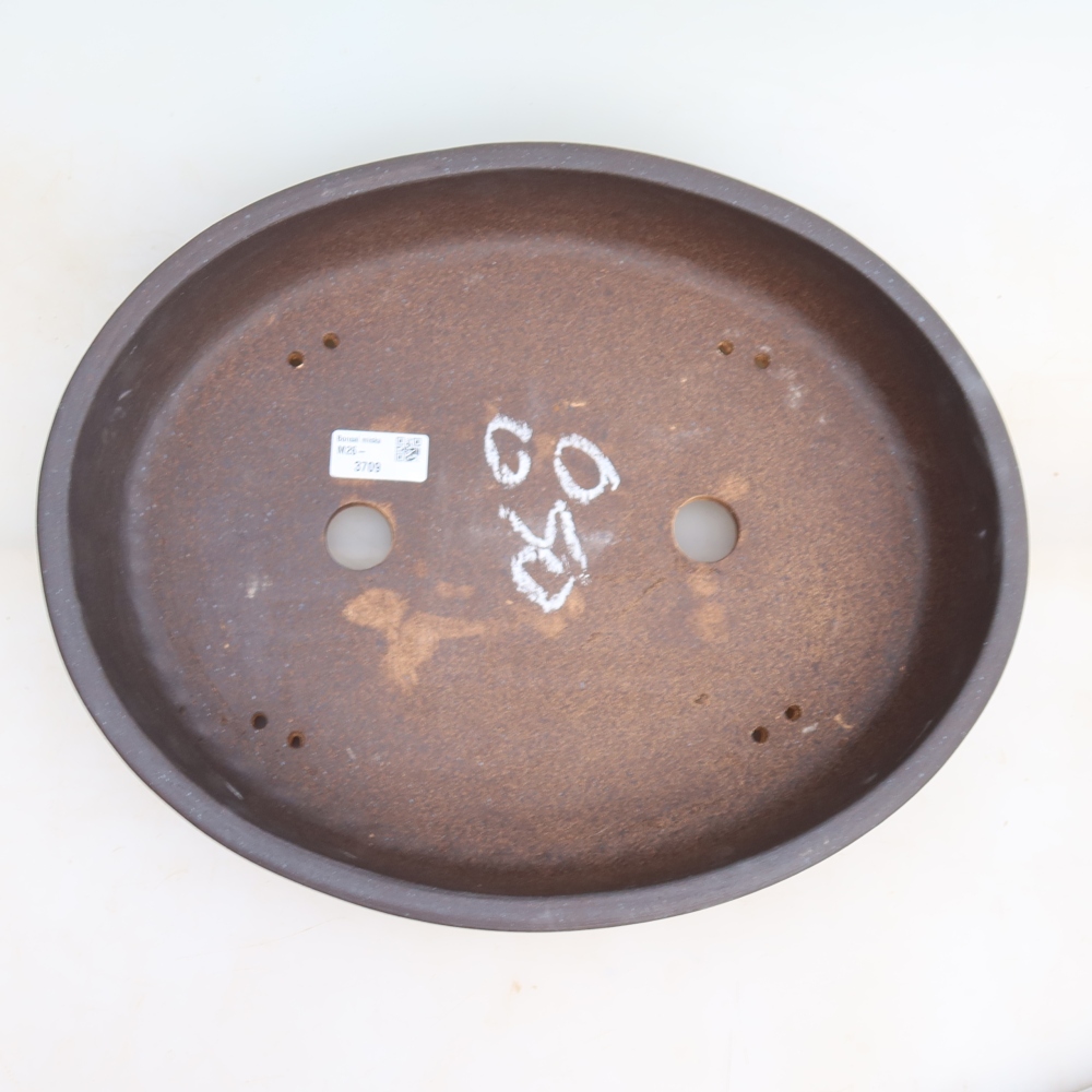 Ceramiczna miska do bonsai 38 x 30,5 x 7,5 cm, kolor brązowy