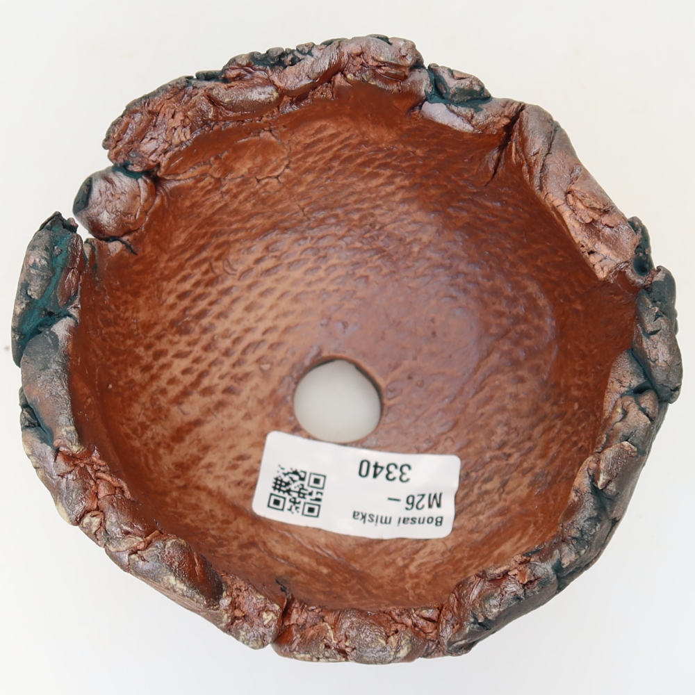 Ceramiczna skorupa  11 x 10,5 x 8 cm, kolor zielony