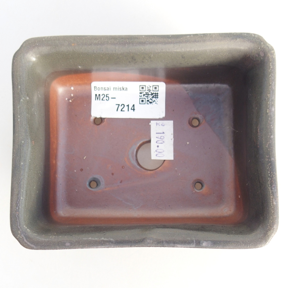 Ceramiczna miska do bonsai 12 x 9,5 x 5 cm, szara