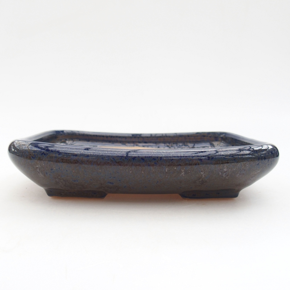 Ceramiczna miska bonsai 17 x 14 x 3,5 cm, kolor niebieski