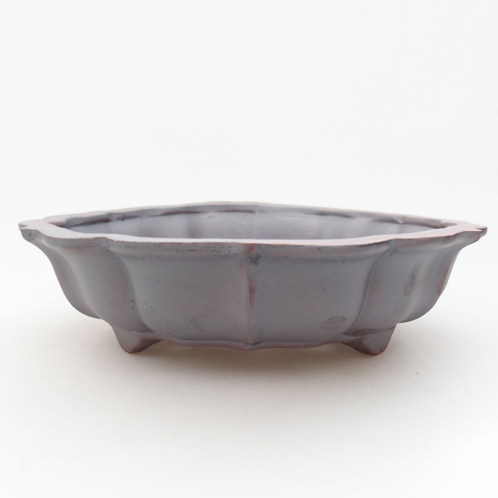 Ceramiczna miska bonsai 18 x 18 x 5 cm, kolor metaliczny