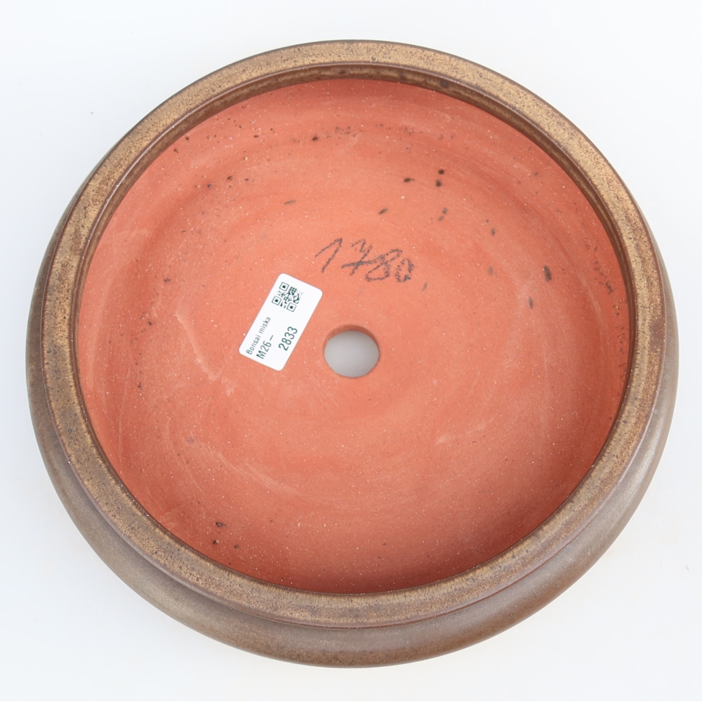 Ceramiczna miska  23,5 x 23,5 x 7 cm, kolor brązowy