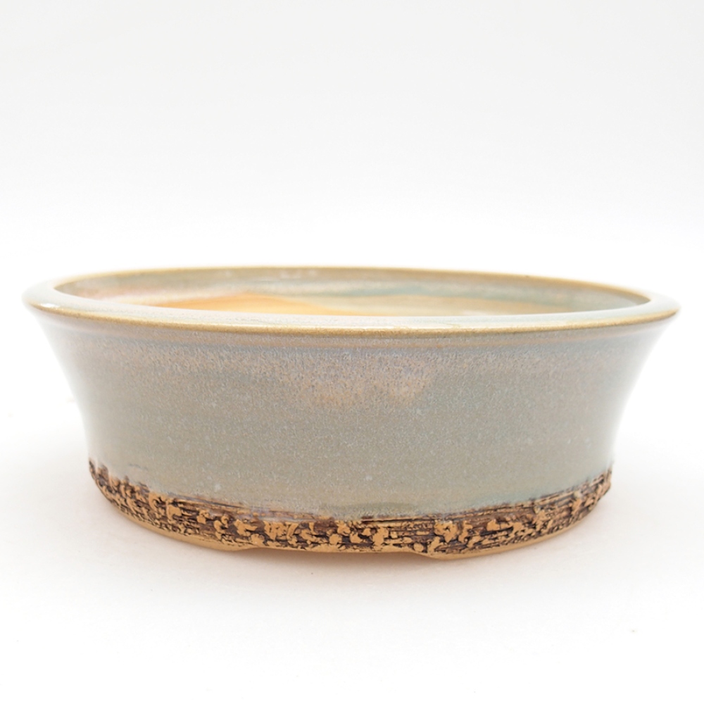 Ceramiczna miska do bonsai 19 x 19 x 6 cm, kolor zielony