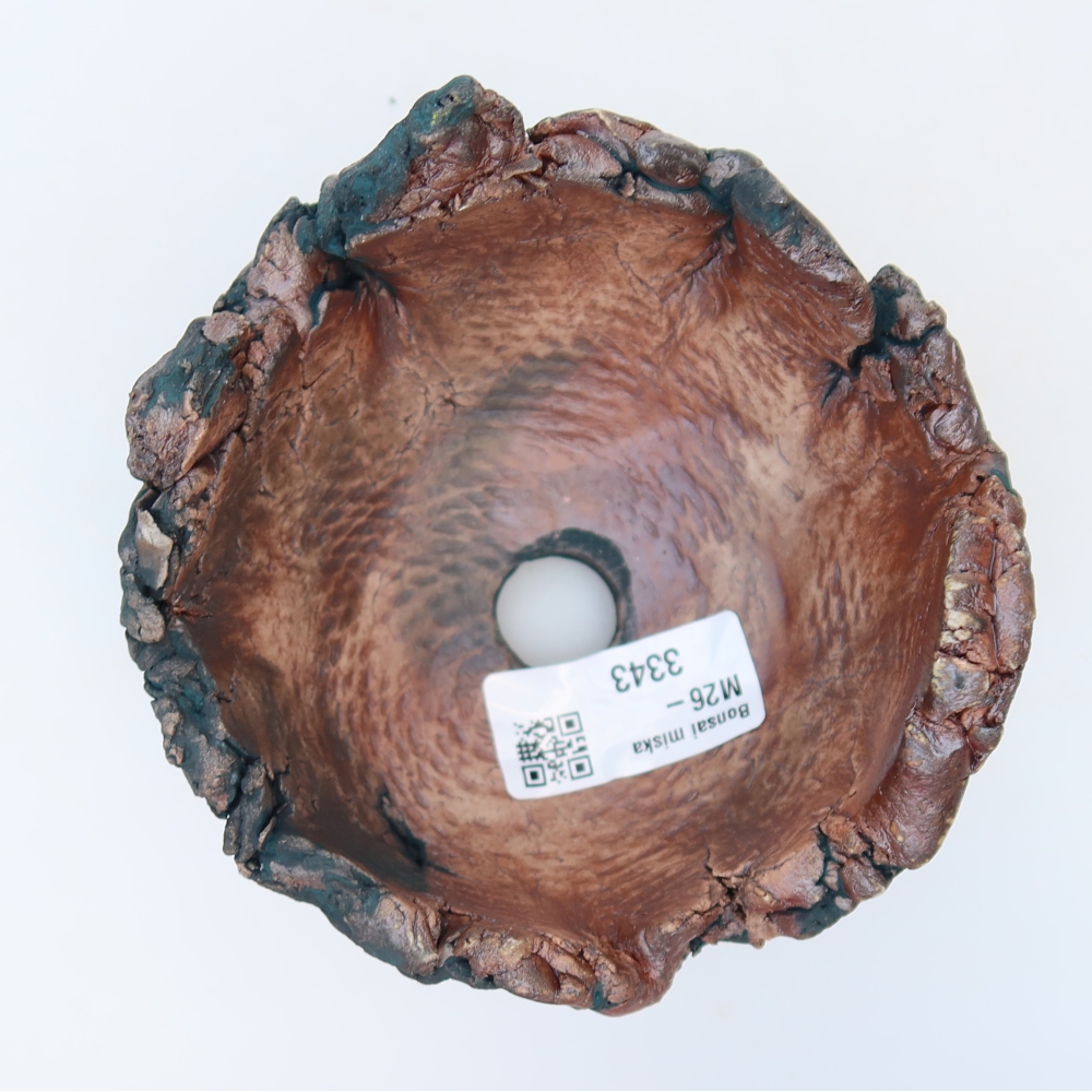 Ceramiczna skorupa  11 x 11 x 7,5 cm, kolor zielony