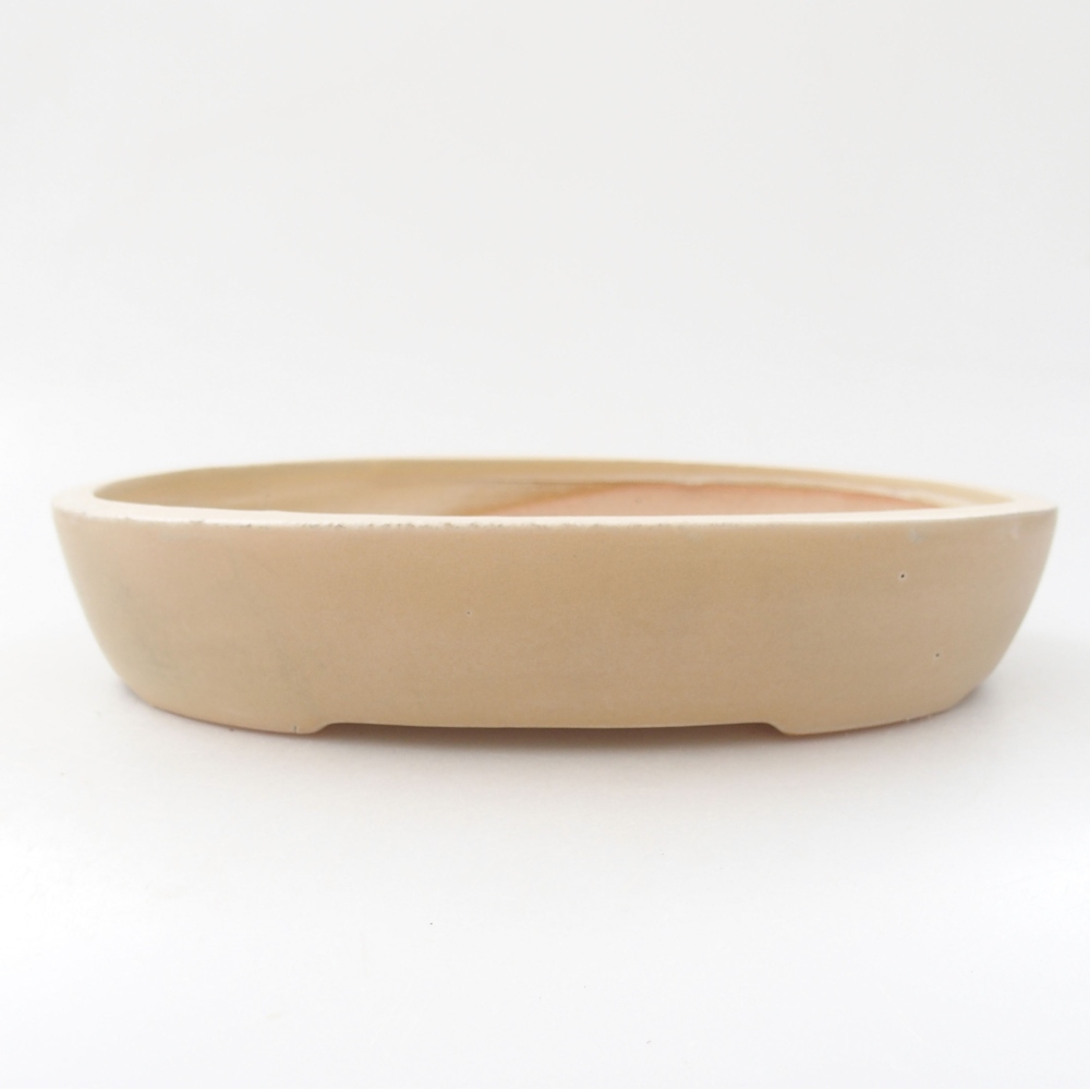 Ceramiczna miska bonsai 22 x 16,5 x 4 cm, kolor beżowy